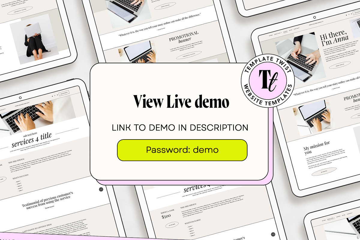 Neutral Squarespace Service Template, a Squarespace Template by Template Twist Shop (Photo 2 of 10)