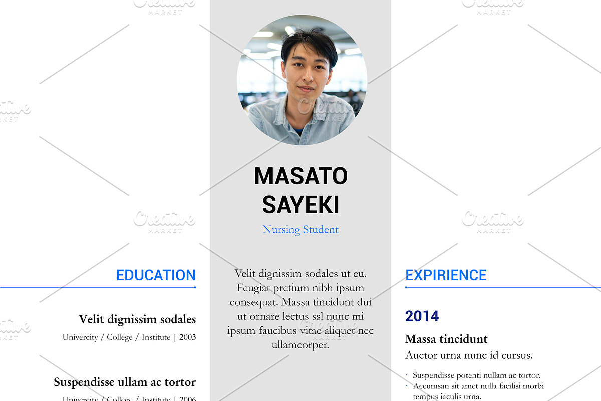 2 Nursing Resume Templates, a Resume Template by Halfcircle (Photo 3 of 4)