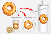Glazed Donut Clipart, a Graphic by Artnoy (Thumbnail 4 of 5)