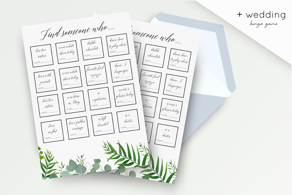 Wedding suite - Tropical green 1, an Invitation Template by Alewiena (Photo 5 of 5)