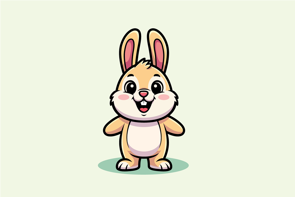 Bunny Mascot Cartoon Character, an Animal Illustration by shazi (Photo 2 of 3)