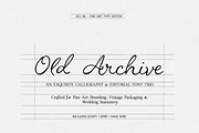 Old Archive - Vintage Font Trio, a Script Font by elvinova (Thumbnail 1 of 13)