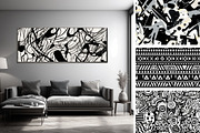 48 seamless black mix modern pattern, a Pattern Graphic by ARTOZEN DIGITAL (Thumbnail 7 of 15)