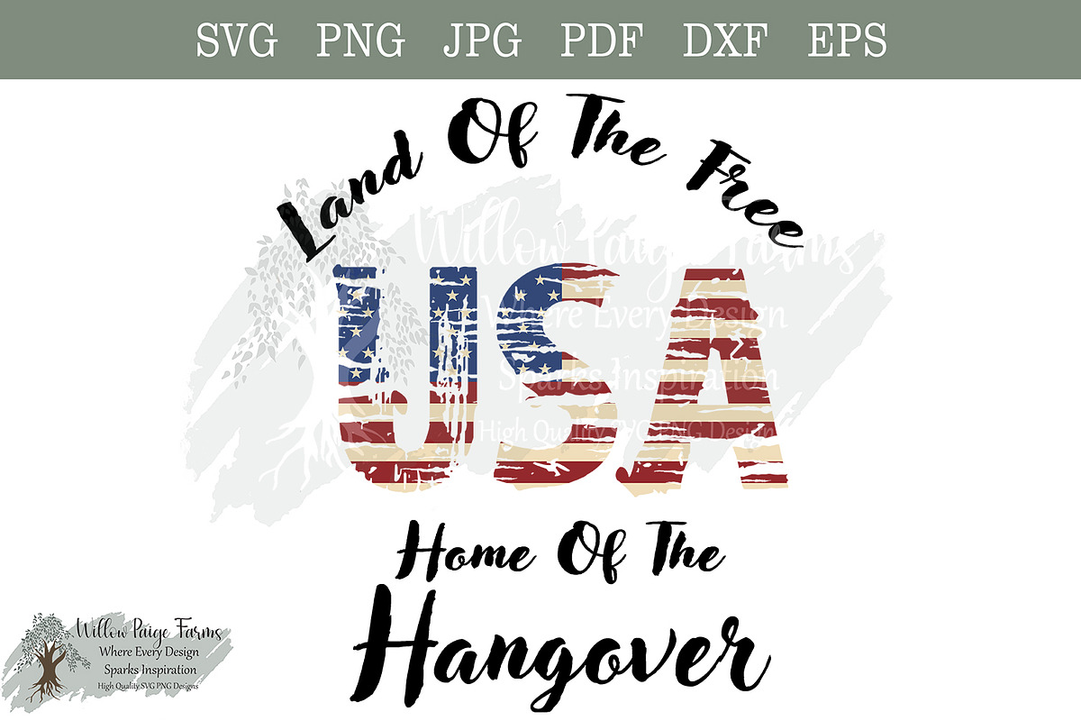 Home of the Hangover Funny Patriotic, a Seasonal Illustration by Willow Paige Farms (Photo 1 of 8)