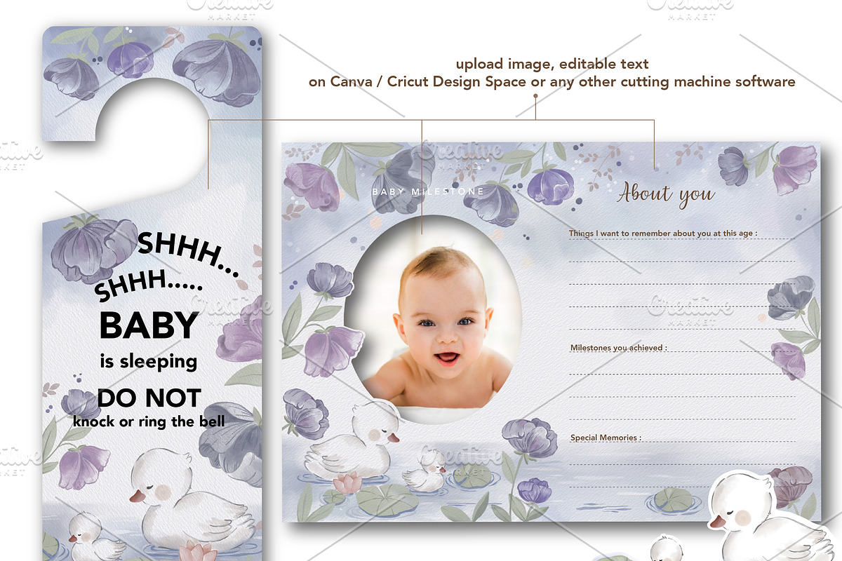 Cute duck Birth Announcement card, a Design Template by hanacrochetdesign (Photo 10 of 12)