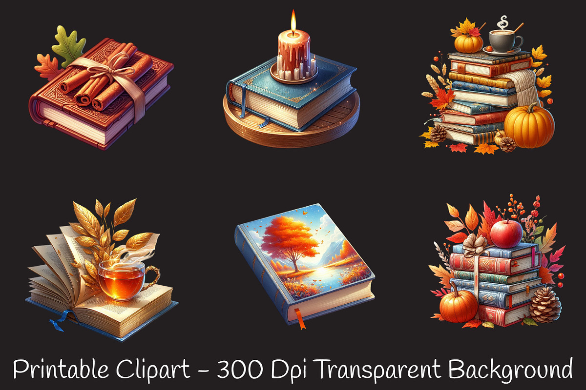 Fall Reading Book Sublimation Clipar, an Illustration by RobertsArt (Photo 2 of 7)