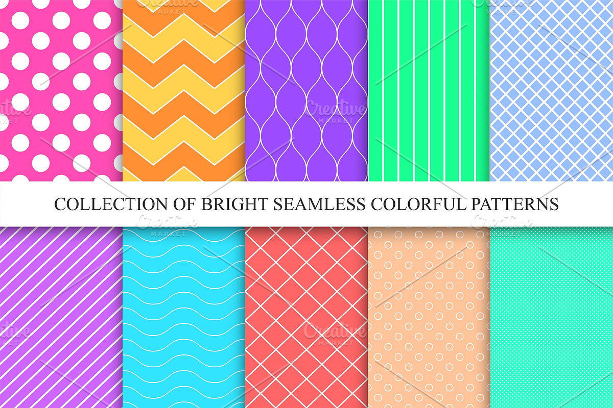 Bright color simple seamless pattern, a Pattern Graphic by ExpressShop (Photo 1 of 5)