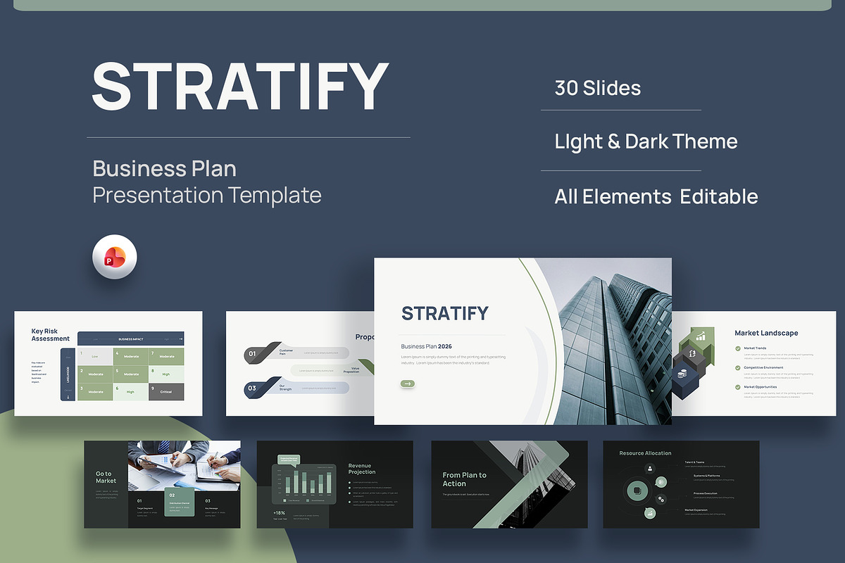 Stratify - Business Plan PowerPoint, a Presentation Template by New Coral Design (Photo 1 of 6)