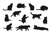 Cat Silhouettes Collection, an Animal Illustration by PsychocheArt (Thumbnail 3 of 3)