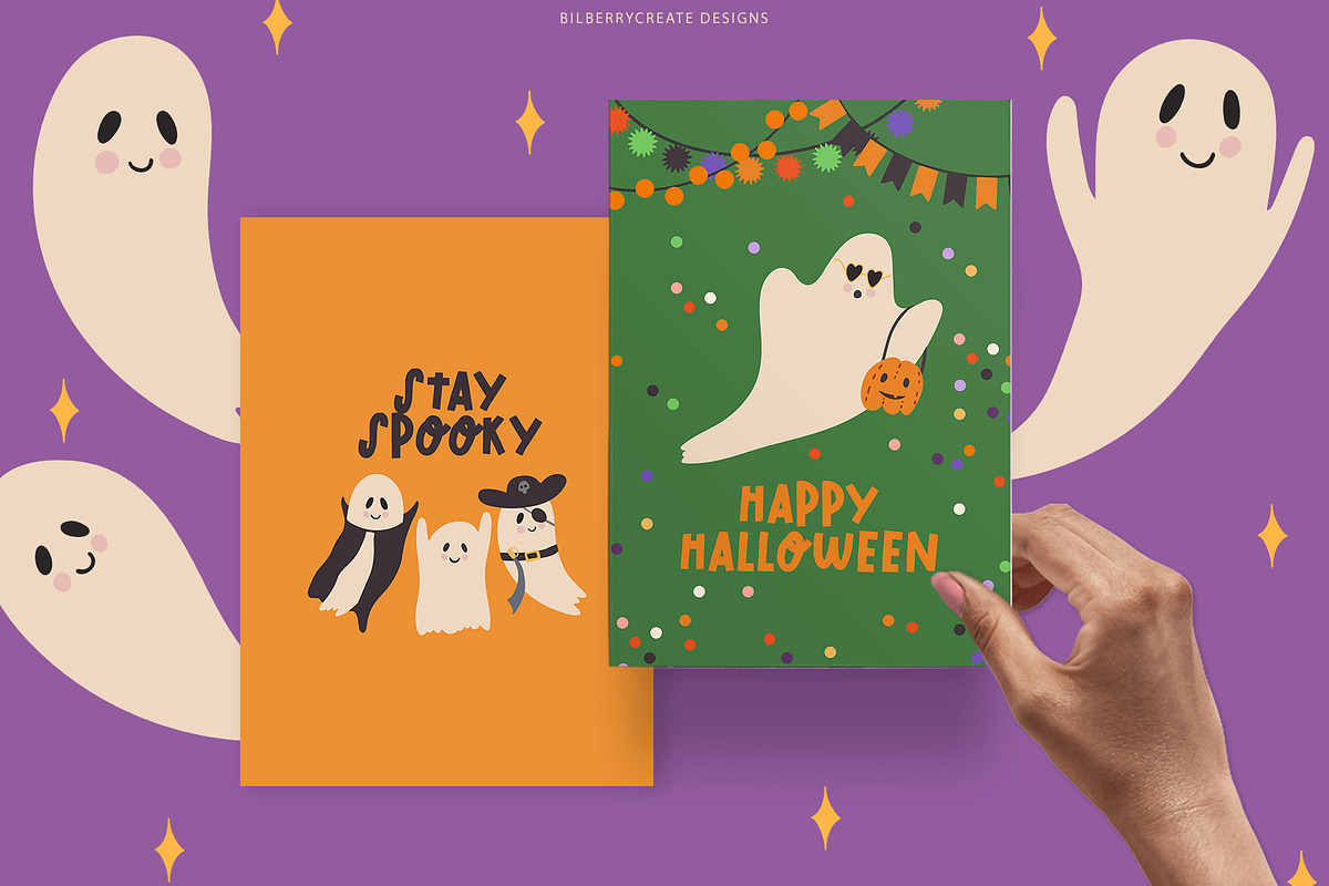 Spooky Night halloween clip art, a Seasonal Illustration by BilberryCreates (Photo 6 of 16)