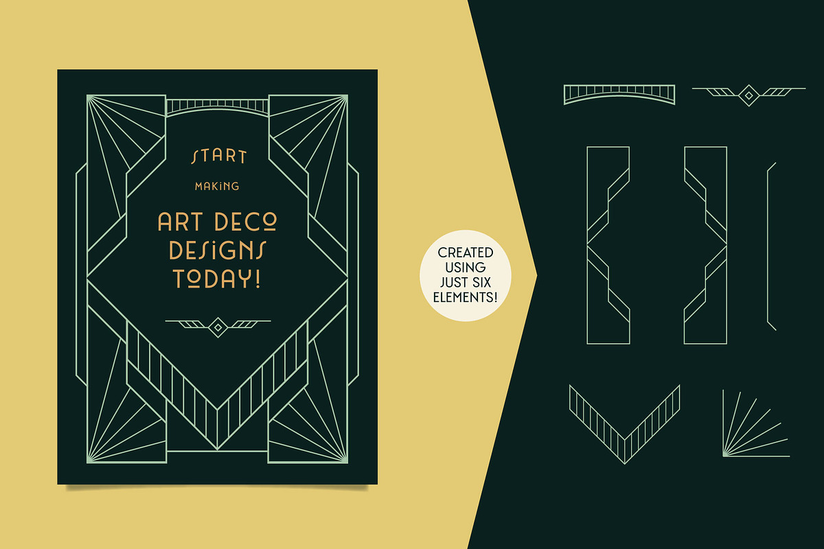 Art Deco Elements & Graphics, an Object Graphic by The Artifex Forge (Photo 4 of 17)