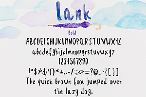 Lank - Regular, Bold And Italic Font