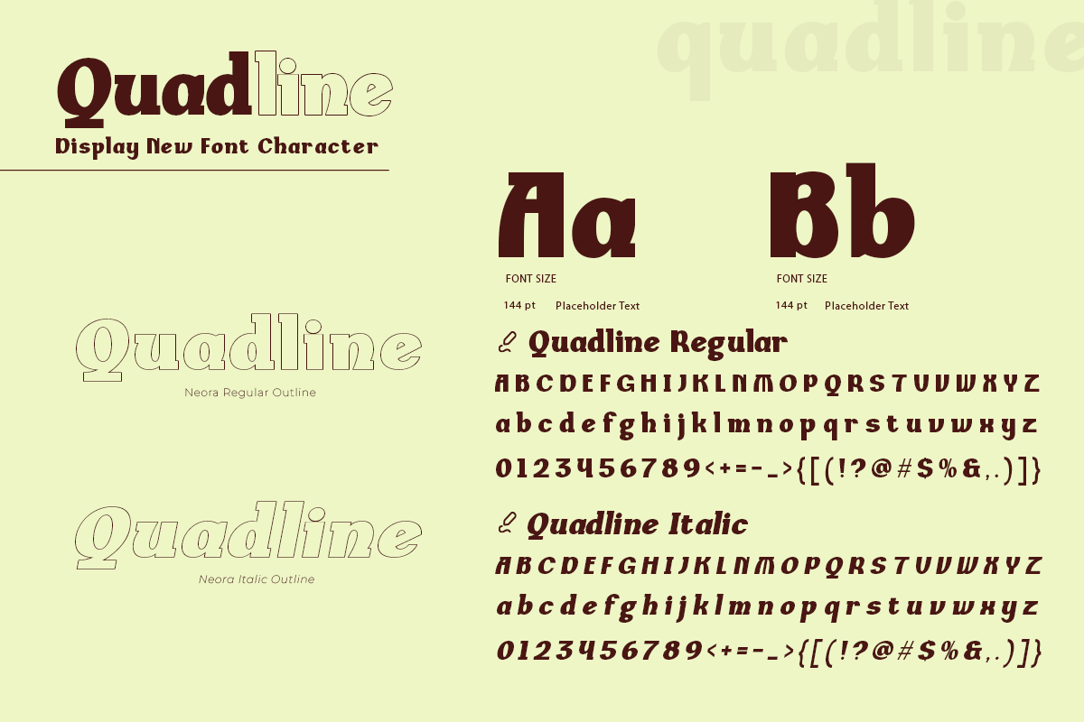 Quadline - Bold Sans-Serif Font, a Sans Serif Font by roomspace creative lab (Photo 17 of 17)