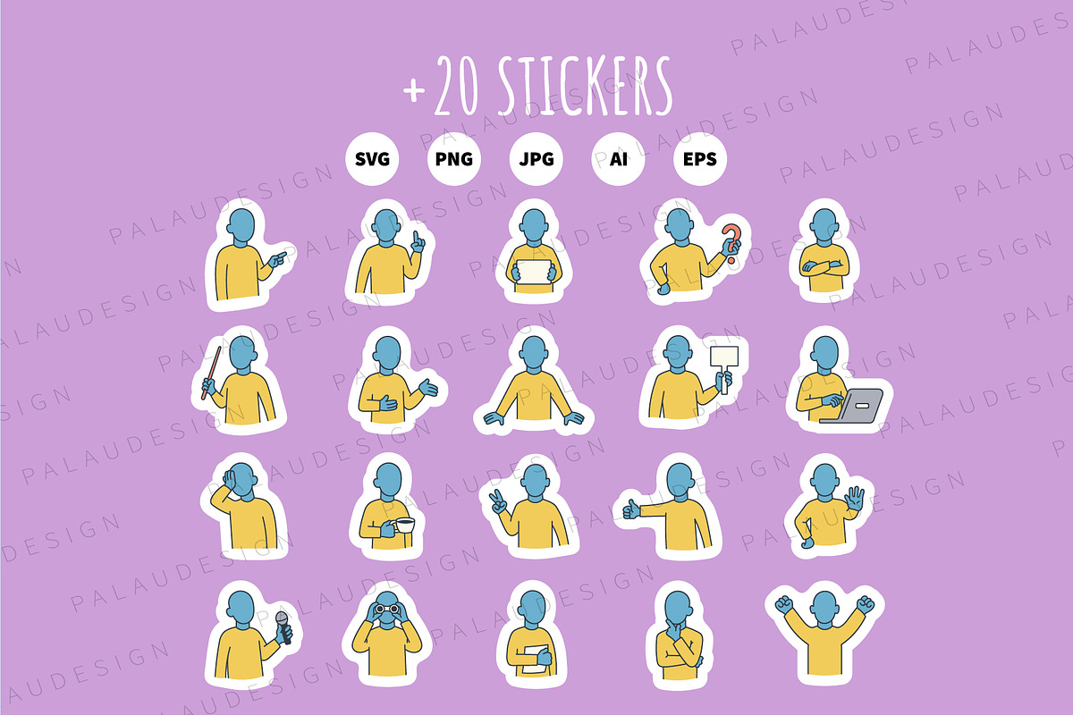 Guide Character Poses, an Education Illustration by Palau (Photo 9 of 9)