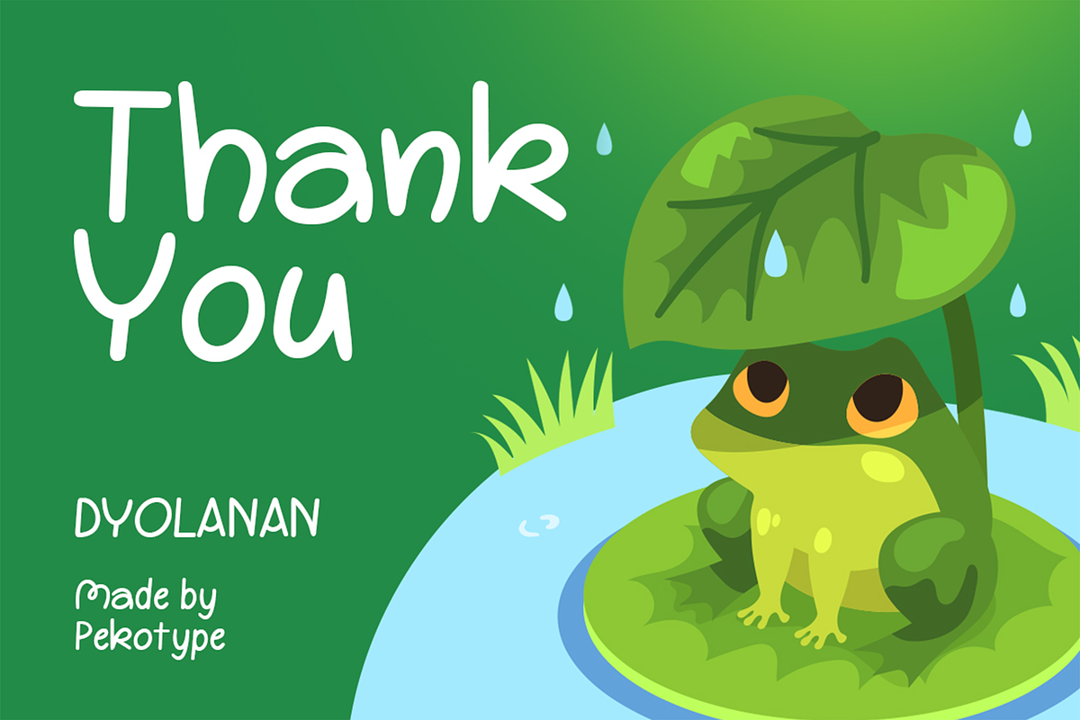 Dyolanan - Handwritten Playful Font, a Handwritten Font by Pekotype (Photo 11 of 11)