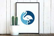 Circle Stork Bird Animal Logo, a Branding & Logo Template by jongcreative (Thumbnail 4 of 4)