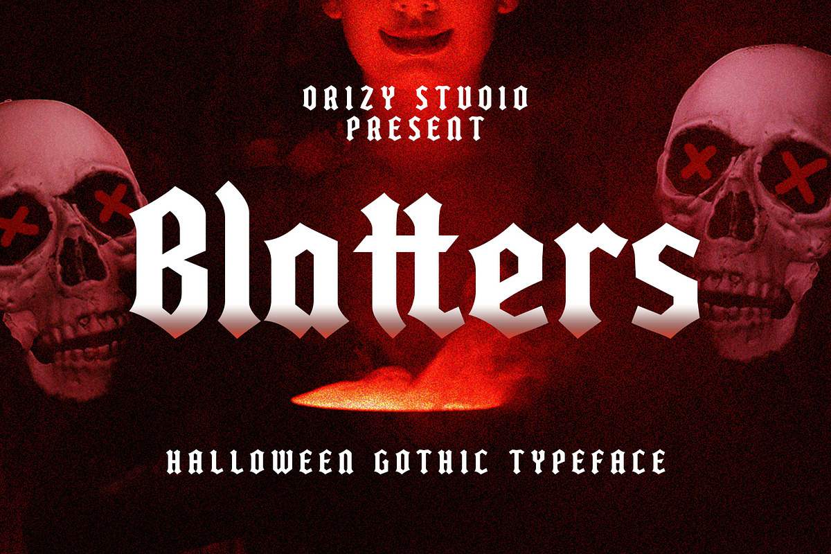 Blatters – Halloween Gothic Font, a Serif Font by Drizy (Photo 1 of 10)