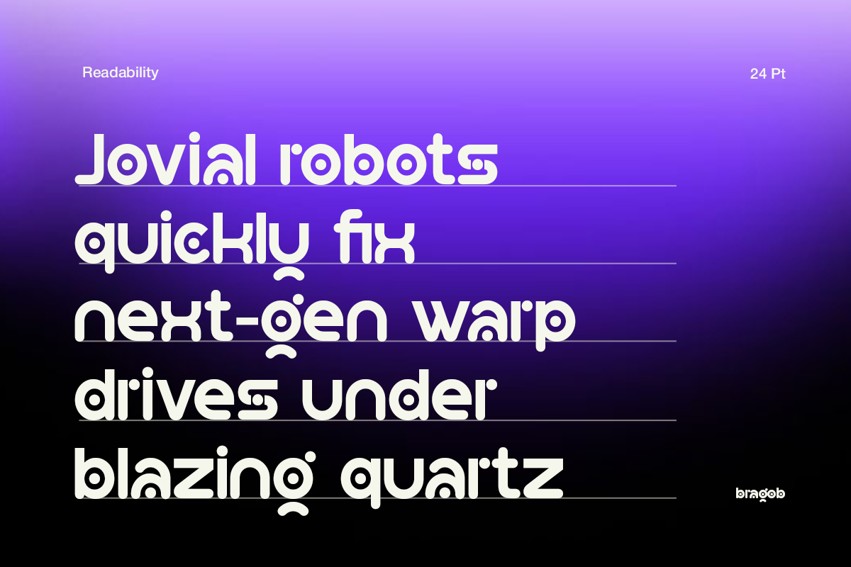 Bragob - Geometric Logo Font, a Sans Serif Font by Pandeka Studio (Photo 7 of 9)