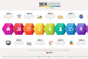 Timeline Infographic Template Set 17