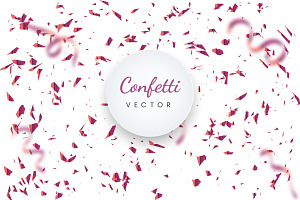 5 Dark Pink Gradient Confetti