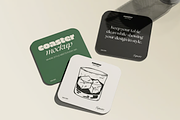 Drink Square Coaster Mockup, a Household Mockup by graphicsauce (Thumbnail 4 of 4)