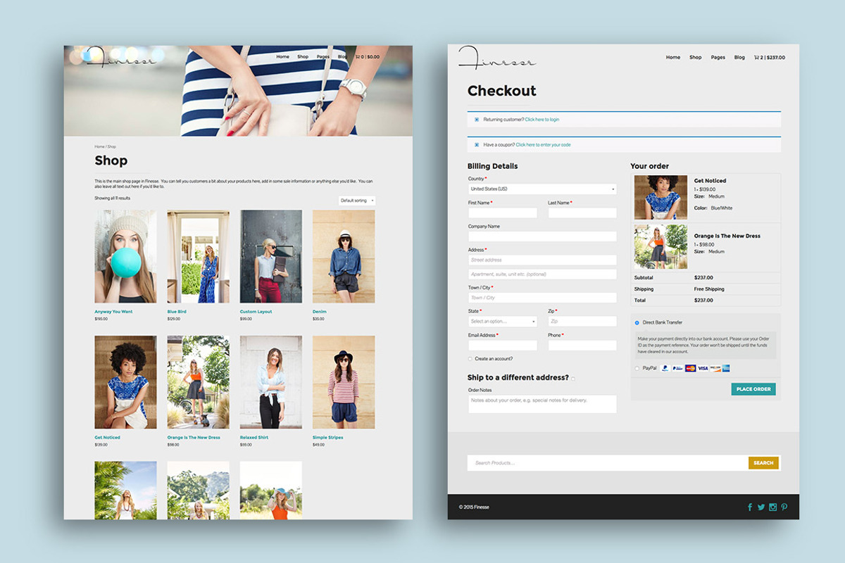 Finesse WooCommerce WordPress Theme, a WordPress Template by Organized Themes (Photo 2 of 4)