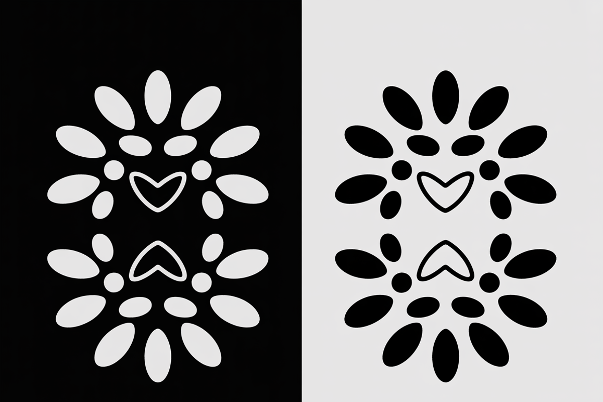 Black and white flower isolated icon, an Illustration by Amazin_art (Photo 11 of 13)