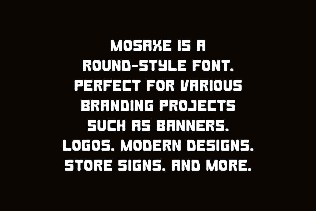 Mosaxe - Techno Round Font, a Sans Serif Font by Iqsiart Studio (Photo 5 of 7)