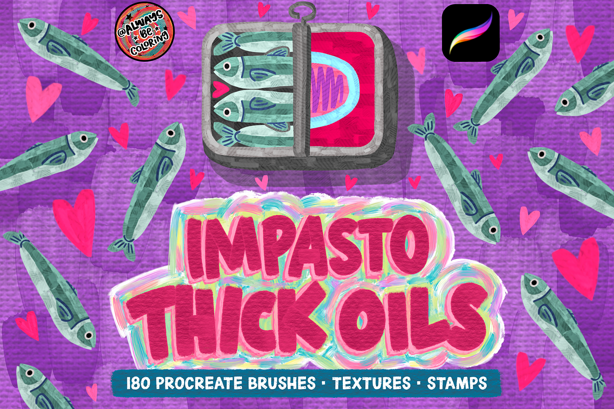 Procreate Impasto Thick Oil Paints, a Brush Add-On by AlwaysBeColoring (Photo 1 of 16)