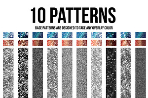 100% Vector Glitter Texture Patterns