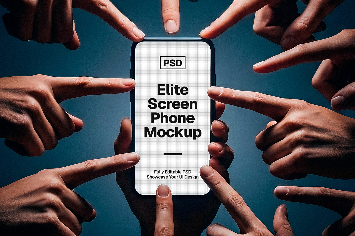 Elite Screen Phone Mockup PSD, an iPhone Mockup by Elite Mockups (Photo 2 of 2)