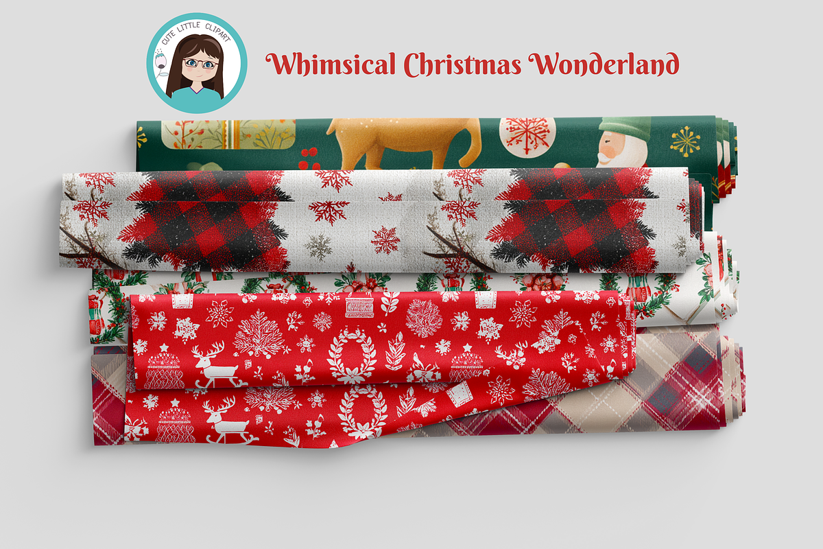 Whimsical Christmas Patterns, a Graphic by Cute Little Workshop (Photo 3 of 5)