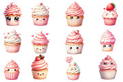 Valentine's Day Clipart, Cupcakes Pn, an Illustration by Designworld (Thumbnail 2 of 4)