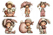 Whimsical Easter Kids Clipart Set, an Illustration by Daily.Designs (Thumbnail 3 of 7)