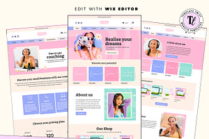 Pink Coaching Wix Template