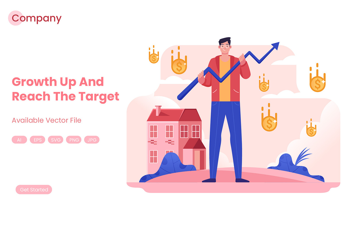 People with Business Growth Arrows, a Templates & Theme by Namanoidstd (Photo 4 of 6)