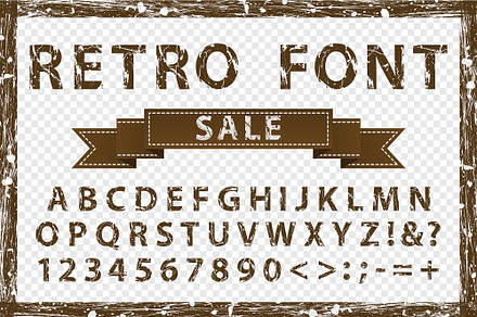 Grunge ink vector font preview 3