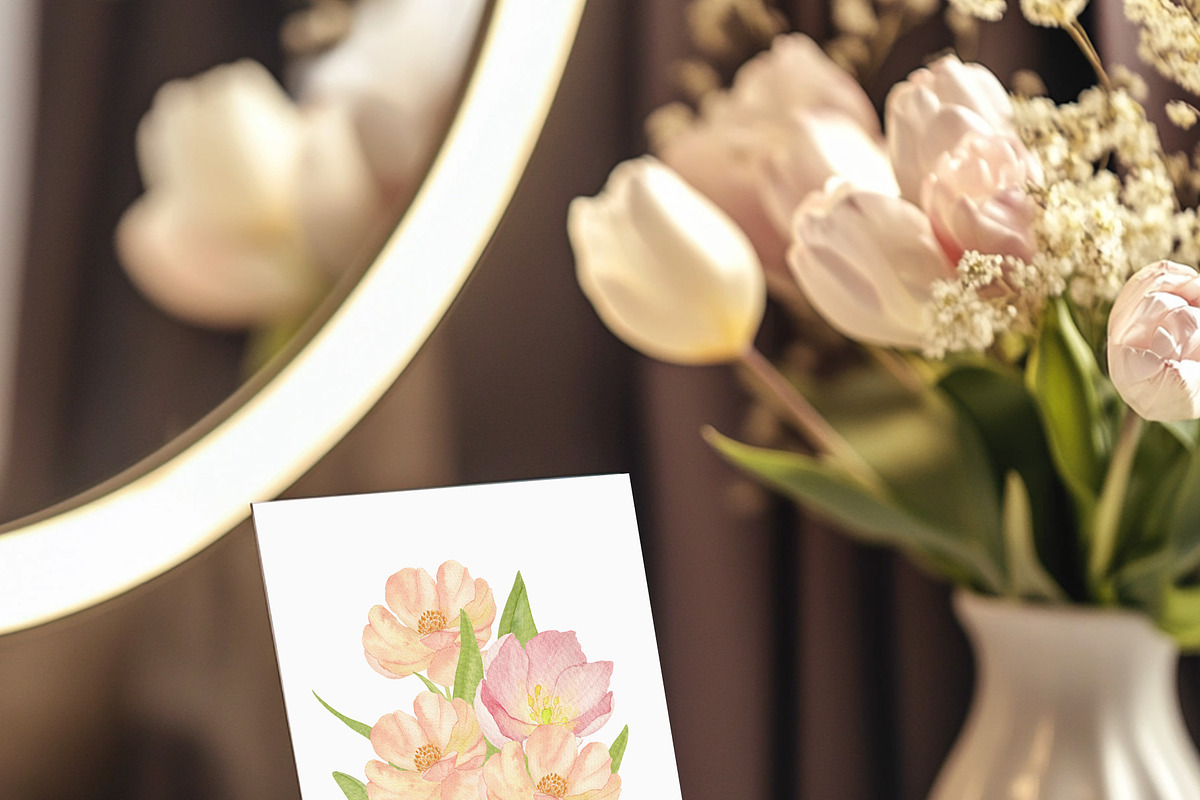 Tulip Watercolor Collection, a Decorative Illustration by Sunshine Art (Photo 5 of 8)