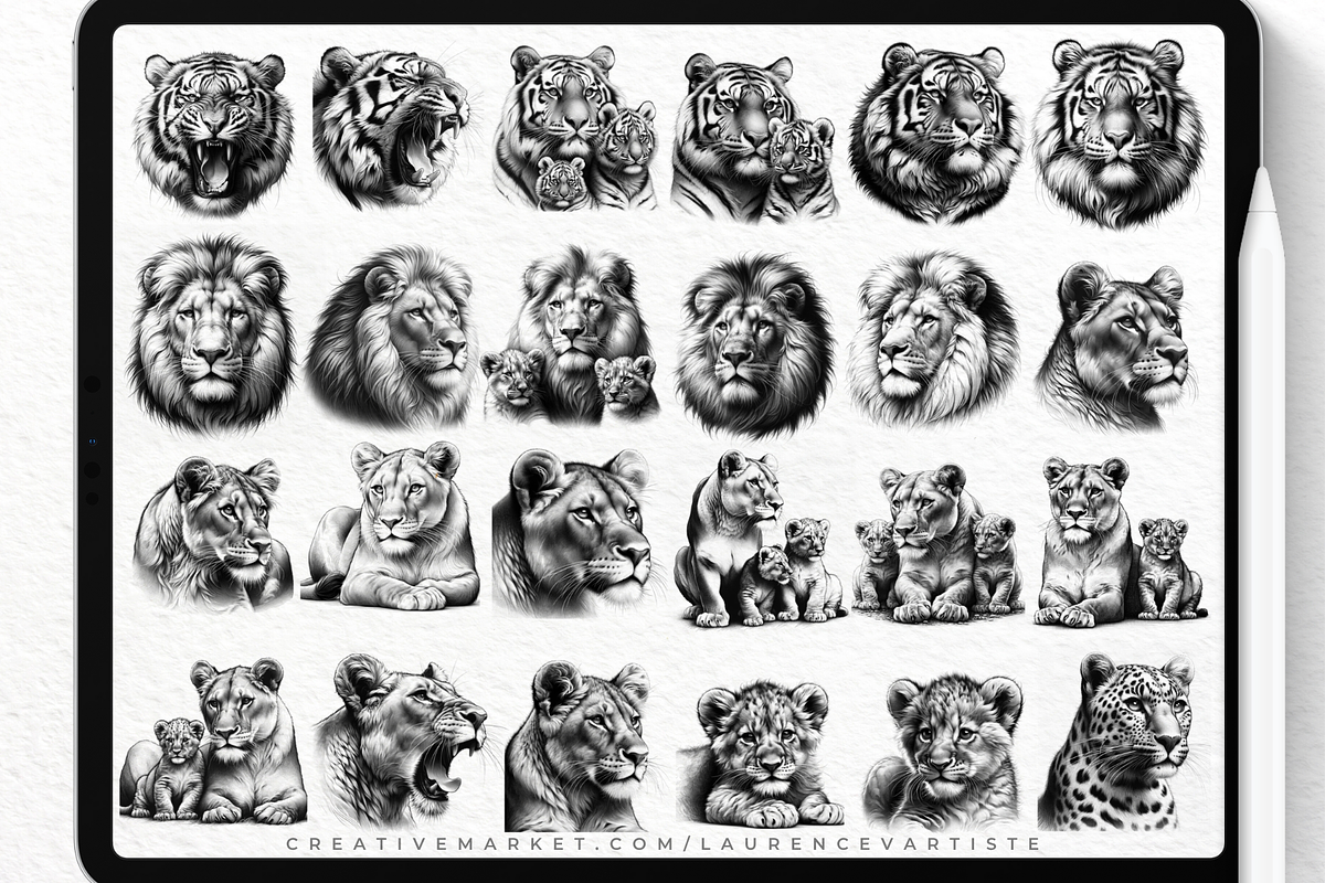 Jungle Animal Procreate Brushes, a Brush Add-On by LaurenceVArtiste (Photo 6 of 7)
