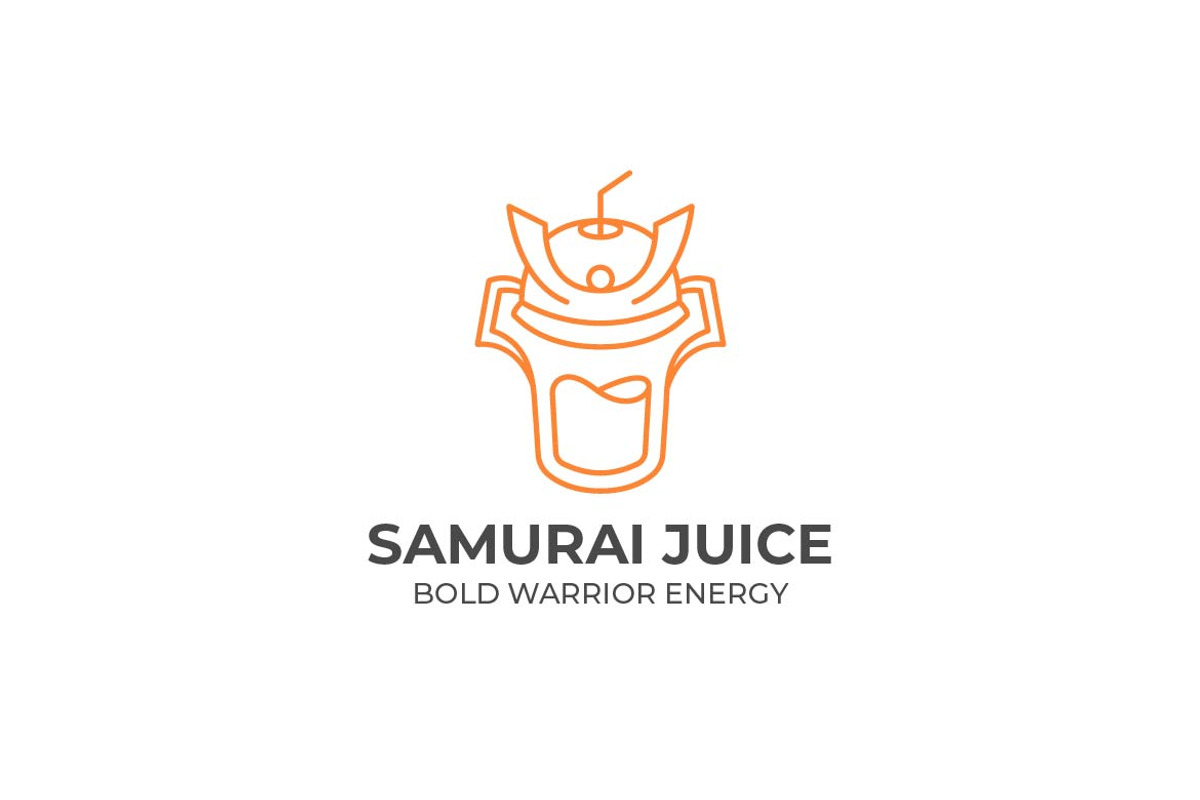 Samurai Juice Monoline Logo, a Graphic by Mightyfire (Photo 2 of 3)