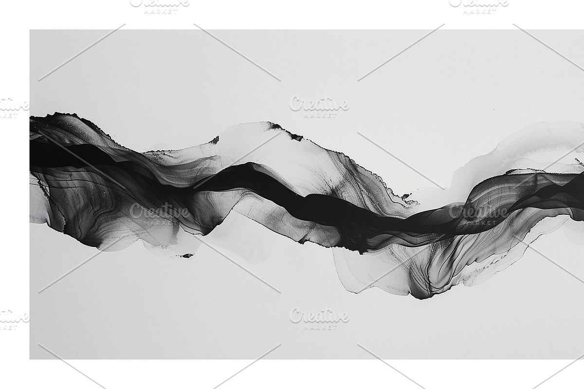 Kesi Co. B&W Ink Wash Art, a Texture Illustration by milatovar (Photo 12 of 20)