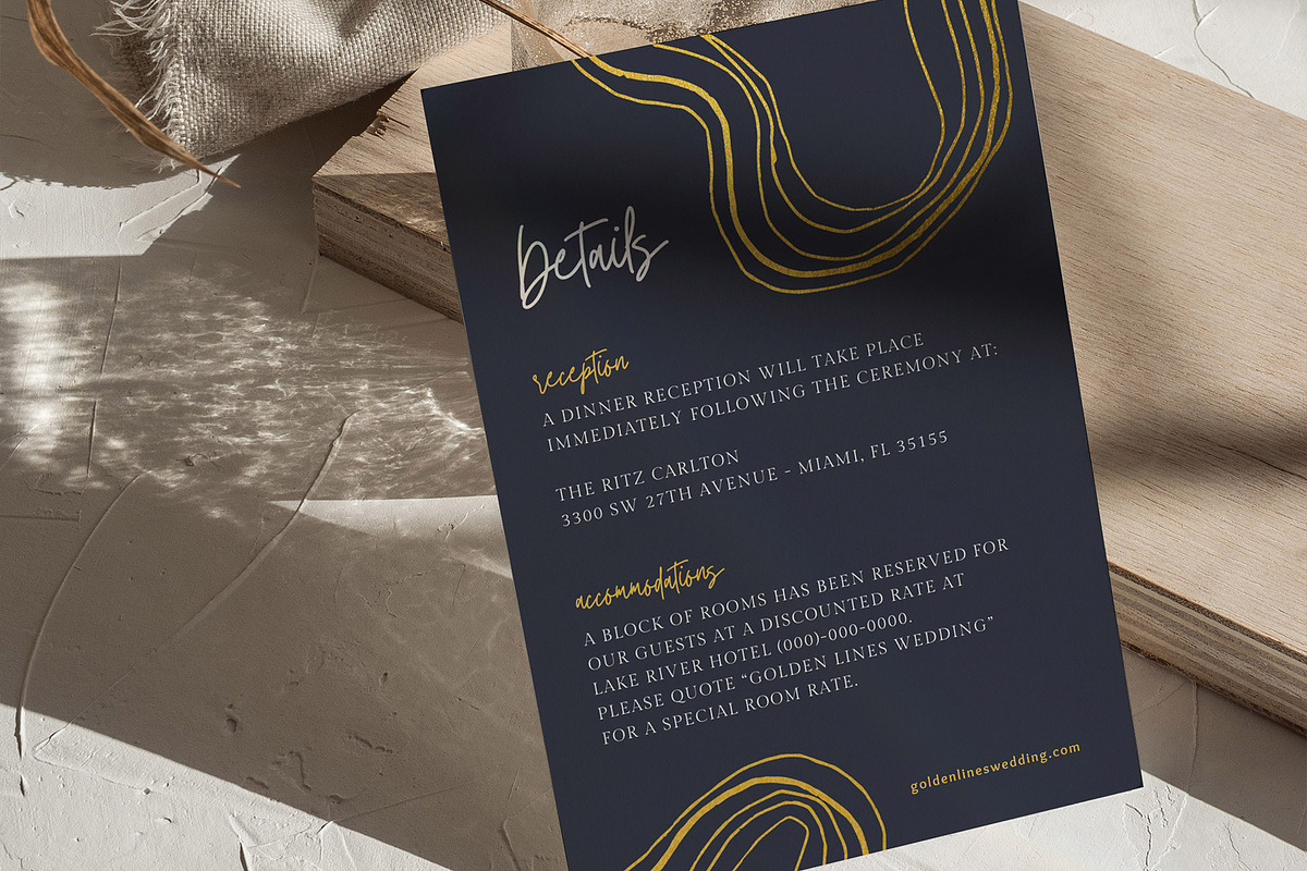 Black Gold Invitation Canva Template, an Invitation Template by microstd (Photo 4 of 6)