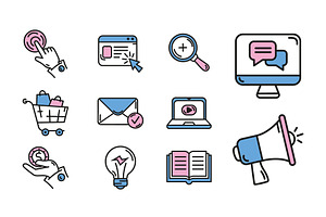 Web Social Media Icons Set, a Templates & Theme by studiogstock