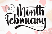 Month February | Script Font, a Handwritten Font by Scratchones (Thumbnail 1 of 9)