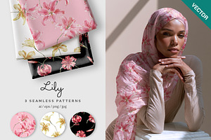 Lily Seamless Pattern Set