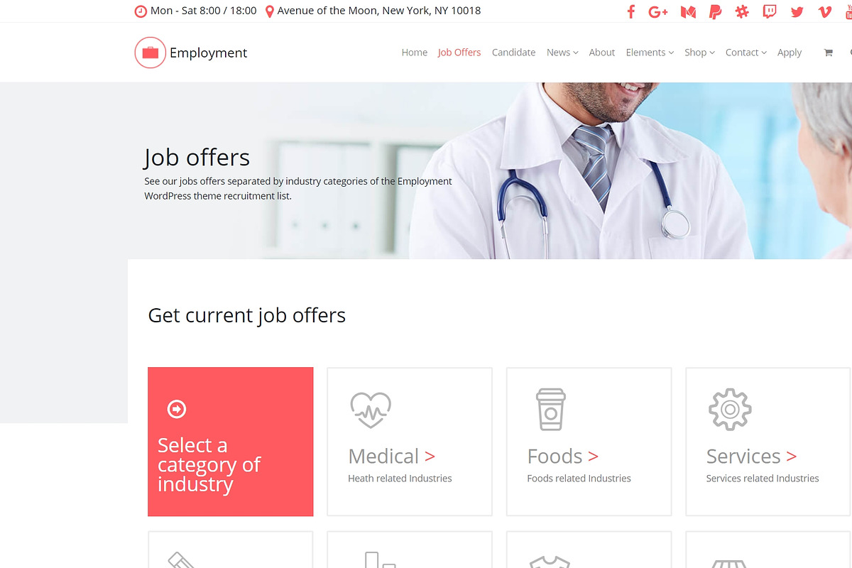 Employment WordPress Theme, a WordPress Template by Visualmodo (Photo 8 of 24)