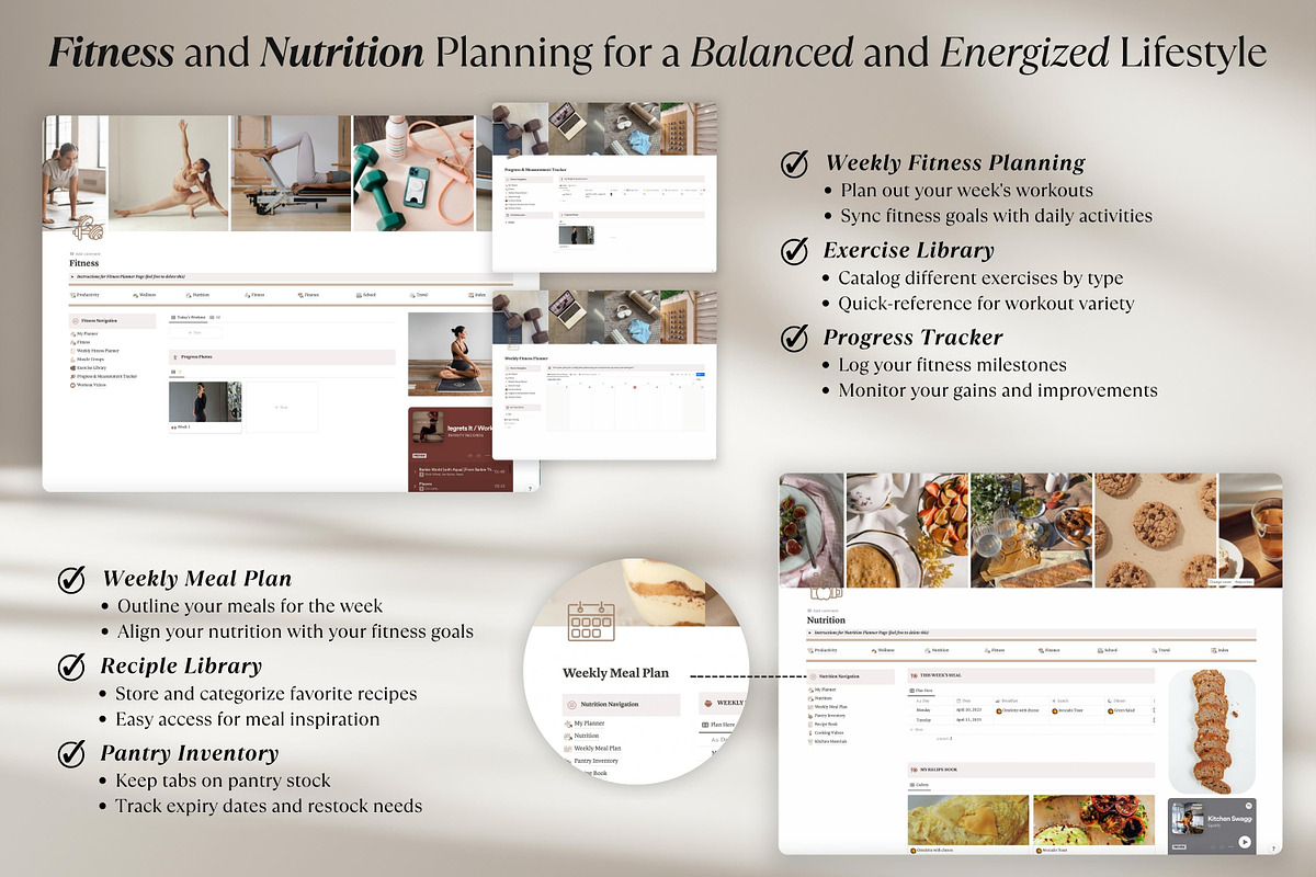 Life Planner Notion Template, an UI Kit Template by The Thrive Society (Photo 6 of 10)