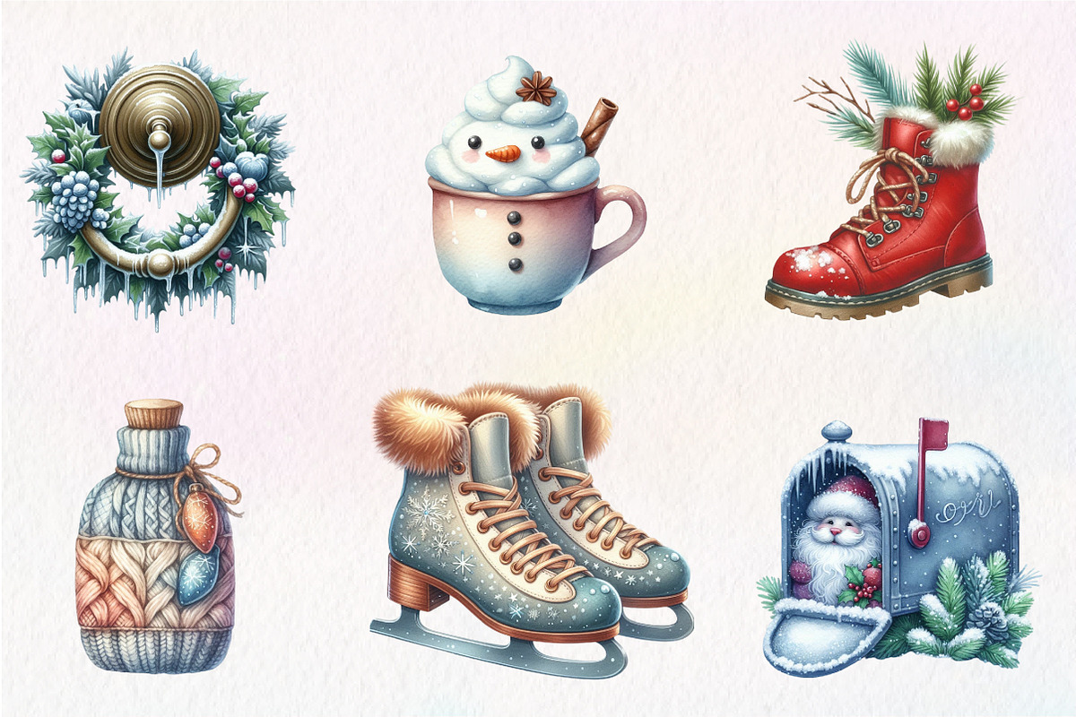 Chilly Christmas Day Clipart, an Illustration by CreationArt (Photo 4 of 5)