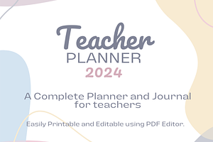 Teacher's Planner And Journal 2024