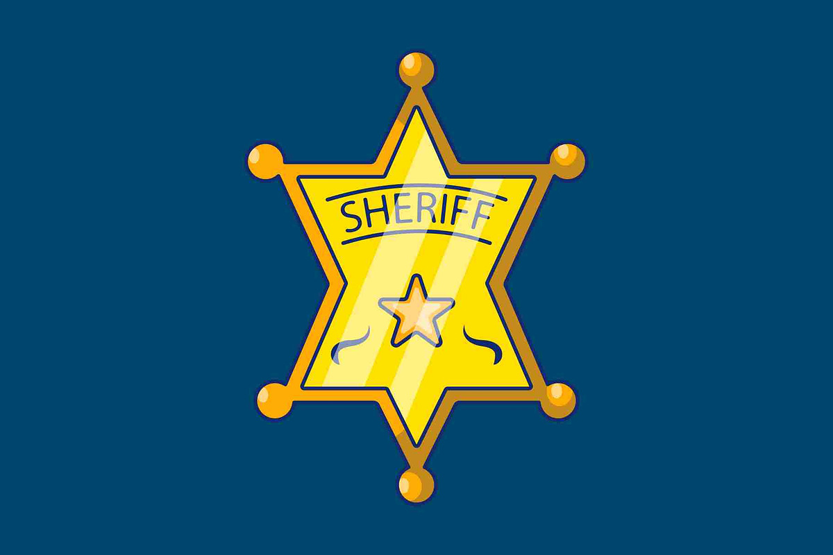Cowboy Sheriff Badge Cartoon Vector, an Object Illustration by Artstorystudio (Photo 3 of 3)